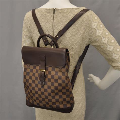 louis vuitton soho backpack|LOUIS VUITTON Damier Ebene Soho Backpack .